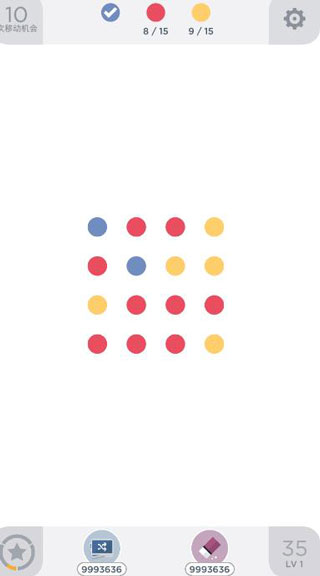 Two Dots 游戏界面示例
