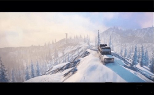 旋转轮胎雪地奔驰图片