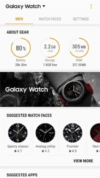Galaxy Watch PlugIn app