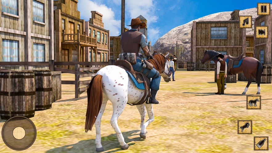 狂野西部牛仔骑马