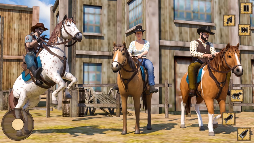 狂野西部牛仔骑马