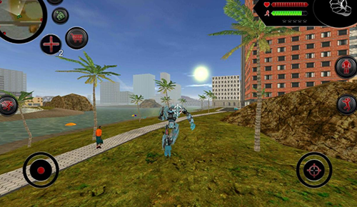 变形鲨鱼机器人游戏