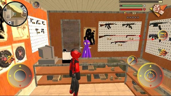 火柴人绳索英雄汉化版