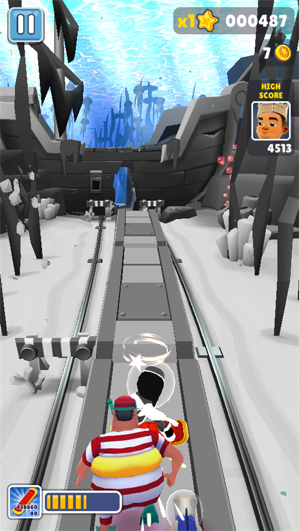 地铁跑酷超级黑白水下城定制版内购全人物版