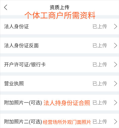 个体工商户材料示例