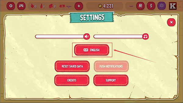 语言设置步骤二：选择语言选项